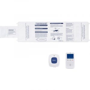 Mophorn - Tapis d'alarme de sortie de lit avec capteur sans fil, bouton d'appel et téléavertisseur, conçu pour prévenir les chutes et offrir une