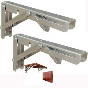 Aiducho - tagères Pliables En Acier Inoxydable 304, Max 80 Kg, Pour Bateau, Banc, Étagère De Table, Support Pour Bateau, Camping-Car, Caravane(1