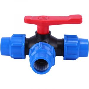 Vanne &agrave; Bille D'arr&ecirc;t,40mm Robinet &agrave; Tournant Sph&eacute;rique &agrave; Trois Voies &agrave; Connexion Rapide pvc pe Tuyau &agrave; Interrupteur Rapide Connecteur en t (Size :