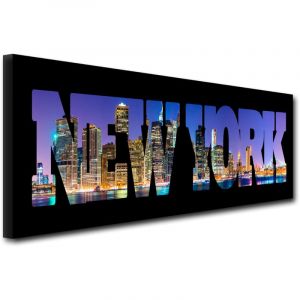 DECLINA, Tableau toile imprimée, Tableau deco Gratte-Ciel New York, 80x30 cm