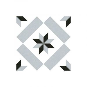 Vives Azulejos Y Gres - Carrelage imitation ciment étoile grise et noire 20x20 cm calvet - 1m²