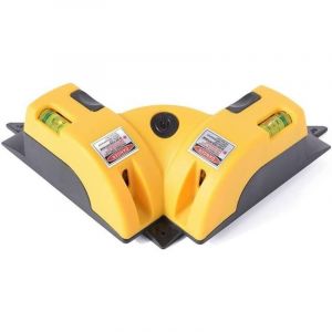 Niveau laser carr&eacute; &agrave; angle droit &agrave; 90 degr&eacute;s Projection de ligne laser horizontale et verticale Niveau laser carr&eacute; avec deux ventouses Outils de