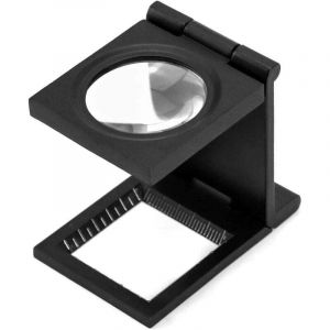 Loupe de Table Compte-Fils, Pliable Compteur de Fils en m&eacute;tal, grossissement de 10x, loupe de Lecture pour Travail, Bureau Maison, r&eacute;paration, Hobby,