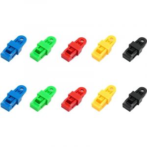 Shining House - Jeu de 10 Pince pour bache,Clips/Attache /tendeur Elastique de bache,poignée de Verrouillage Robuste et réglable pour bâche et Toile