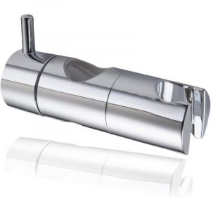 Support Pommeau Douchette, Accroche Douche &agrave; Main Ventouse, Fixation Pommeau Douche Mural, Curseur Douche Universel Rempla&ccedil;able Curseur (25mm, Argent)