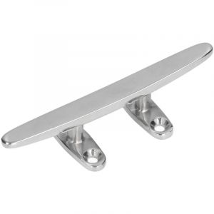 Taquets de bateau en acier inoxydable 316 poli miroir, &agrave; base ouverte plate, pour quais et yachts