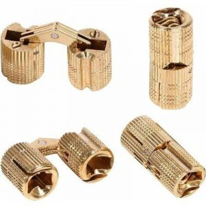 4pcs Charni&egrave;res Cylindriques Charni&egrave;re Invisible Laiton Tonneau Charniere pour DIY Bo&icirc;te &Agrave; Bijoux Main Artisanat (10mm)