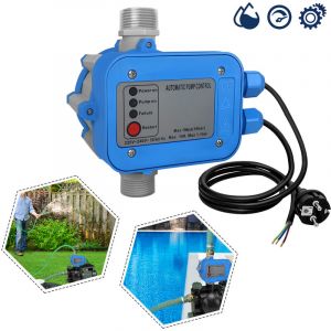 UISEBRT Commande de pompe avec c&acirc;ble - R&eacute;gulateur de pression - 10 bar - Contr&ocirc;le &eacute;lectronique de la pompe - Pression d'eau constante - Pour arrosage