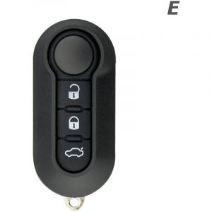 Coque de clé de voiture Fiat, télécommande de remplacement 3 boutons, avec porte-clés pilote pour Fiat 500 Brava Bravo Evo Grande Doblo Ducato Panda