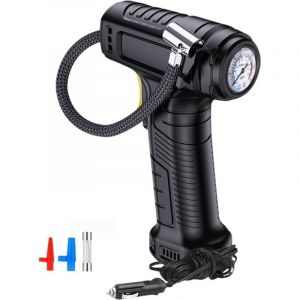 Gonfleur de pneus portable, compresseur d'air, pompe pour pneus de voiture, pompe &agrave; air manuelle, gonfleur de pneus avec manom&egrave;tre