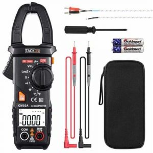 Pince Amp&egrave;rem&eacute;trique TACKLIFE, Amp&egrave;rem&egrave;tre 6000 Points, Multim&egrave;tre Num&eacute;rique Professionnelle avec Test de Plage Auto NCV Courant-CM02A