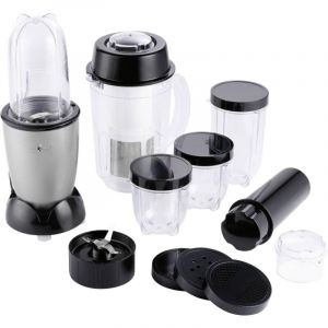 GourmetMaxx 14949 Mélangeur GOURMETmaxx Mr. Magic 18 pcs Certificat GS 400 W gris/noir