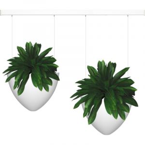 Arti Teq - Kit complet avec cimaise Click Rail pour suspension deux cache-pots de fleurs Botaniq - Artiteq