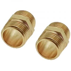 Fitags - Buse double i laiton i connecteur i buse femelle i hexagone i Raccord i bsp i 2x filetage mâle i mm i 1 1/2.