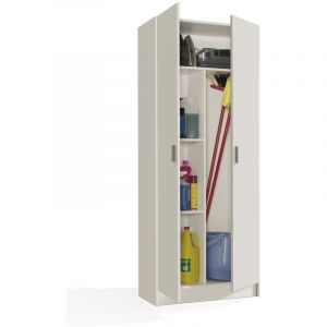 Armoire polyvalente avec porte-balai 2 portes