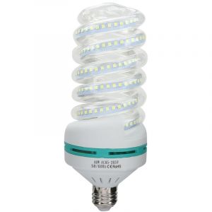 Ampoule LED spirale E27 à économie d'énergie, lumière blanche brillante, AC 180240V (40W)