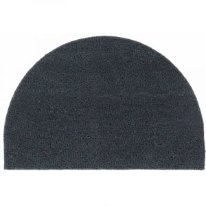 Tapis de porte-Paillasson gris fonc&eacute; demi-rond 40x60 cm 951038