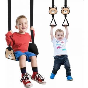 Balan&ccedil;oire pour enfant, support de si&egrave;ge de balan&ccedil;oire pour enfant 110 lb avec corde r&eacute;glable, balan&ccedil;oire de porte, balan&ccedil;oire d'arbre int&eacute;rieur