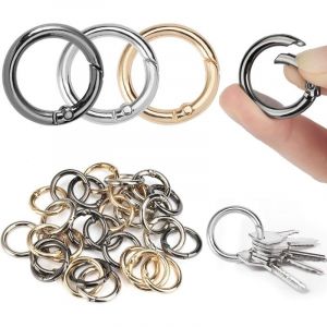 30 pi&egrave;ces Mousqueton Rond,28mm Snap Ressort Anneau Boucle,Rond Mousqueton,Anneau Mousqueton,Rond Mousqueton en alliage de zinc pour sangle de sac &agrave;