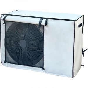 Housse Pompe a Chaleur Piscine, Bache Pompe a Chaleur Piscine Tissu Oxford 600D pour Unit&eacute; Ext&eacute;rieure avec Maille(94 36 68cm/37 14 27in)