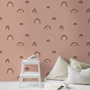 Papier peint intissé Bodil Arcs En Ciel multicolore 1005 x 52cm Rose