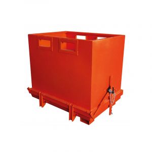 Benne &agrave; d&eacute;chet &agrave; fond ouvrant - Capacit&eacute; 1100 litres - SBFO1100