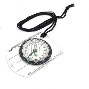 Boussole de navigation &ndash; id&eacute;ale pour l'exploration, la randonn&eacute;e, la course d'orientation, etc. &ndash; 1 pi&egrave;ce, noire