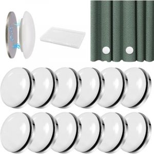 Parkside - 12 Paires Poids de Rideau de Douche, Aimants de Rideau de Douche, Poids de Rideau Magnétique, Aimant pour Rideaux, pour Rideau de Douche