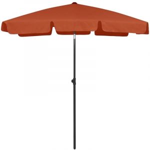 Parasol de plage Terre cuite 180x120 cm