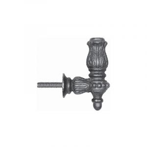 Equerre de rampe pour barreaux Ø16mm - H132mm L85mm - Fonte - à visser à l'anglaise Deco Fer Forge