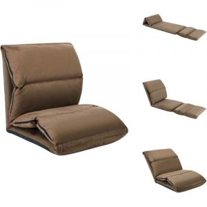 Vidaxl - Chaise pliable de sol Taupe Microfibre - Chaises Longues - Chaise Pliante - Chaise De Sol - Mobilier Extérieur - Relax
