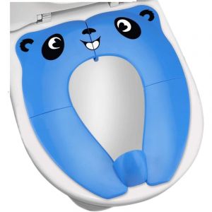 Rnemitery - Bleu Bébé Réducteur de Toilette Pliable Siège Enfant Réducteur wc Voyage Folding Travel Potty Seat pour Enfants Bébé