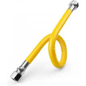 Tuyau de Gaz en Acier Inoxydable 304 - Tuyau Gaz Propane/Butane de 50cm, Flexible Gaz 1/2 '' Antid&eacute;flagrant, pour Cuisini&egrave;re &agrave; Gaz, Chauffe-eau &agrave;