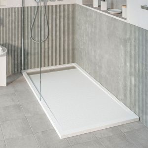 KOES - Receveur de douche en r&eacute;sine mod&egrave;le VOIGA &ndash; 70x130 &ndash; Blanc RAL 9003