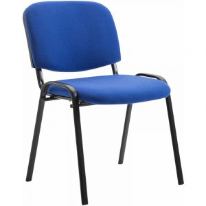 CLP - Chaise de visiteur idéale pour la salle d'attente empilable en différentes couleurs tissu colore : bleu