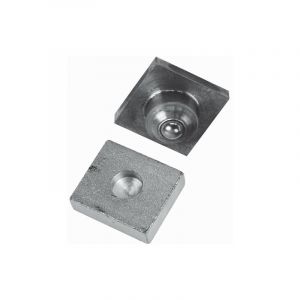 Deco Fer Forge - Pivot inférieur à bille pour tube de 35mm - Grande charge - Acier - à sceller dans le sol