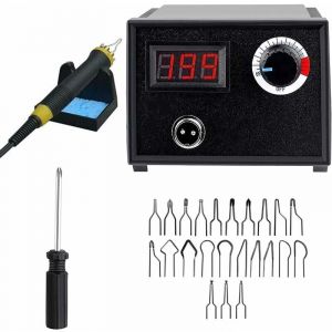 Fer &agrave; souder et dessouder &eacute;lectrique, Kit pyrograveur sur bois, Machine &agrave; Pyrogravure Num&eacute;rique 0-700&deg;C ​​​​Temp&eacute;rature R&eacute;glable, Pyrograveur