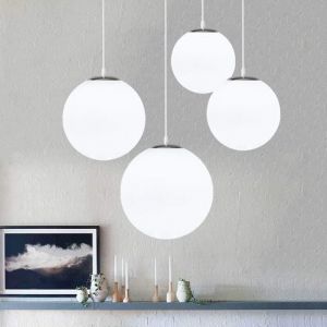Goeco - Lustre à boule à bulles, lustre à boule de verre sphérique simple à tête unique, lustre d'allée de bar de magasin de vêtements de restaurant