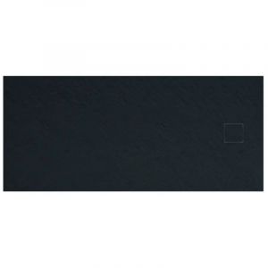 Parama - Receveur de douche rectangulaire 90x180 cm en smc Couleur Noir Effet pierre Découpable et antidérapant Hauteur 2,6cm Mod. Samos