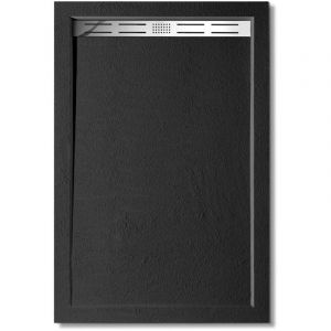 Receveur de douche 120x90cm extra-plat bac à douche noir