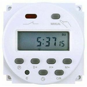 Horloge, sonnerie et minuterie pour tableau &eacute;lectrique Minuterie &eacute;lectronique 12V Affichage LCD programmable