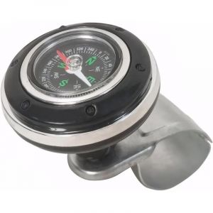 pour poign&eacute;e de volant, pommeau de volant avec boussole, pommeaux de volant, boule de rappel pour tracteur, camions, voiture (noir)