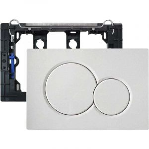 Plaque de D&eacute;clenchement Compatible Geberit SIGMA01 &ndash; Blanche Double Touche &ndash; Ref 115.770.11.5