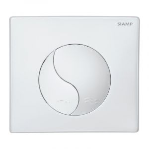 Siamp - Plaque de commande yin yang, double volume, blanche Réf.31180010