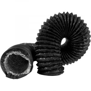 Tuyau de ventilation - Tuyau d'&eacute;vacuation en PVC - Pour hottes de cuisini&egrave;re, climatiseurs, s&egrave;che-linge, hottes aspirantes - Noir - 150 mm x 6 m
