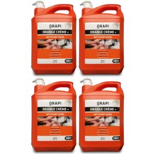 Orapi - 4 savons mains 5l avec microbilles - creme nettoyante 20l litres