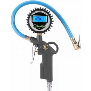 Manom&egrave;tre Num&eacute;rique, Jauge De Pression De Pneu Lcd Pistolet De Gonflage Jauge De Gonfleur De Pneu Digital Avec Le Tuyau Pour Camion V&eacute;lo Voiture