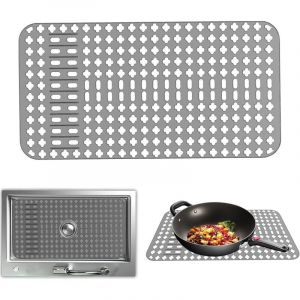 Parkside - Tapis d'évier en Silicone, Tapis Evier Cuisine en Silicone Résistant à la Chaleur et Antidérapant Tapis Fond d'évier Carré