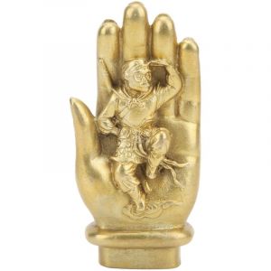 Statue de roi singe fabriqu&eacute;e &agrave; la main, statue de singe en laiton, aspect r&eacute;el, statue de bouddha, pour cadeau, d&eacute;coration