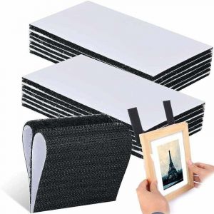 Adhesif Double Face Extra Fort Scratch Autocollant Double Face Rubans Adh&eacute;sifs Bande Scratch Adh&eacute;sive Bande Auto-Adh&eacute;sif Bande Noir,20Pcs